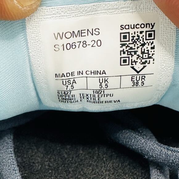 Saucony Womens Triumph 19 Running Shoes Alloy Powder Grey Blue Size 7.5 (S10678) - Picture 6 of 7